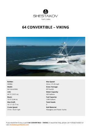 VIKING - 64 Convertible