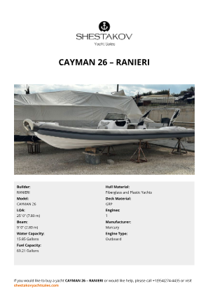 RANIERI - CAYMAN 26