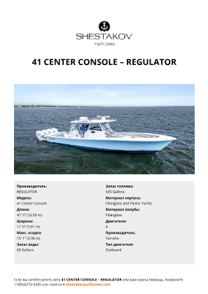 REGULATOR - 41 Center Console