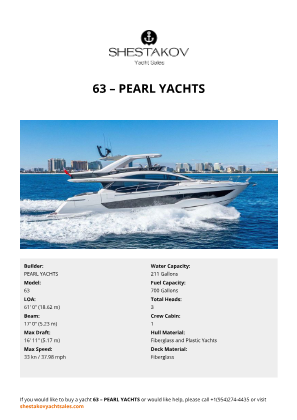 PEARL YACHTS - 63
