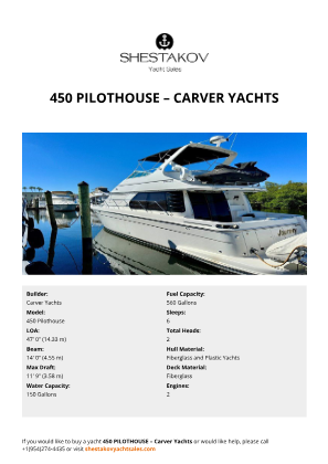Carver Yachts - 450 Pilothouse