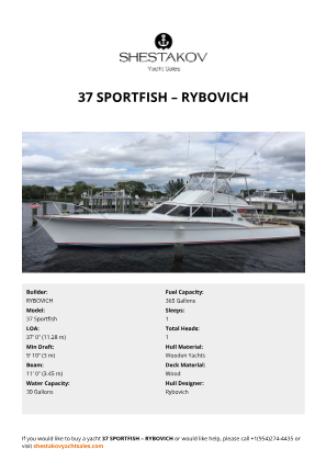 RYBOVICH - 37 Sportfish