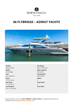 Azimut Yachts - 66 Flybridge