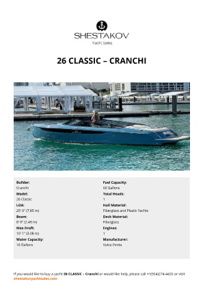 Cranchi - 26 Classic