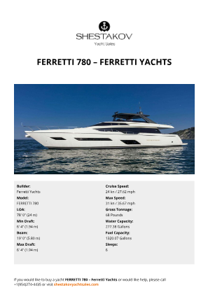 Ferretti Yachts - FERRETTI 780