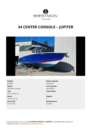 JUPITER - 34 Center Console