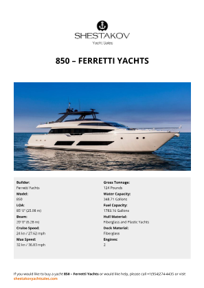 Ferretti Yachts - 850