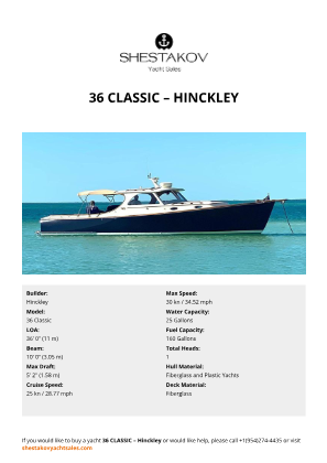 Hinckley - 36 Classic
