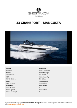 Mangusta - 33 GranSport
