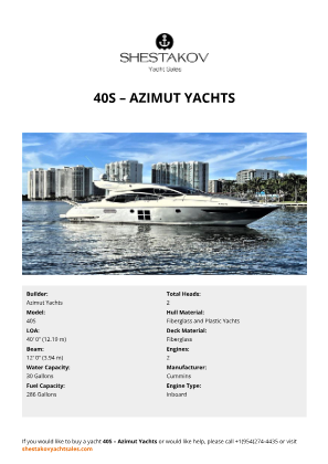 Azimut Yachts - 40S