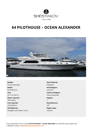 Ocean Alexander - 64 Pilothouse