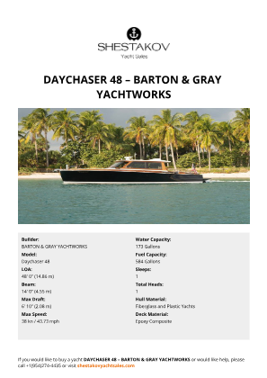 BARTON & GRAY YACHTWORKS - Daychaser 48