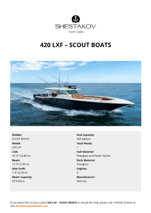 SCOUT BOATS - 420 LXF