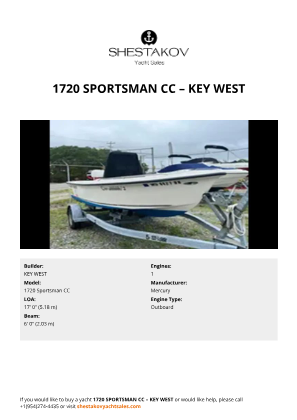 KEY WEST - 1720 Sportsman CC