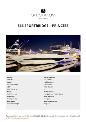 PRINCESS - S66 Sportbridge