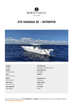 Intrepid - 375 Nomad SE