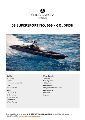 GOLDFISH - 38 SuperSport No. 009