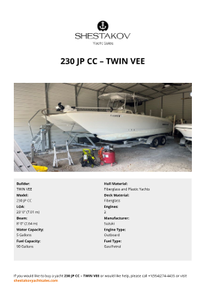 TWIN VEE - 230 JP CC