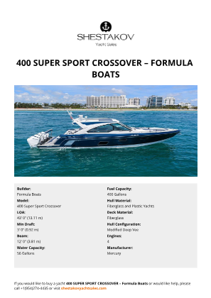Formula Boats - 400 Super Sport Crossover