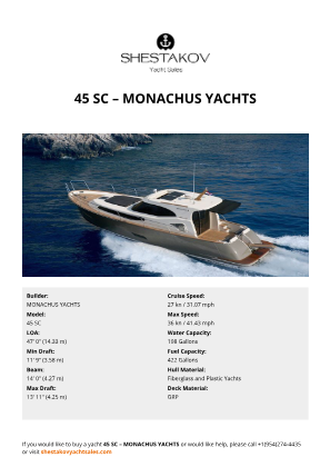MONACHUS YACHTS - 45 SC