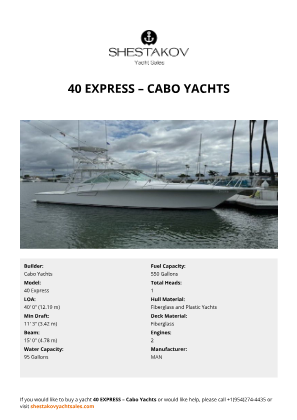 Cabo Yachts - 40 Express