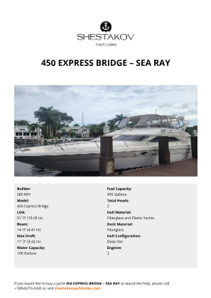 SEA RAY - 450 Express Bridge