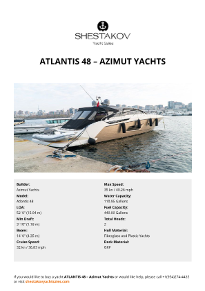 Azimut Yachts - Atlantis 48