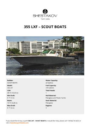 SCOUT BOATS - 355 LXF