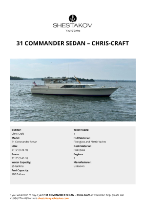 Chris-Craft - 31 Commander Sedan