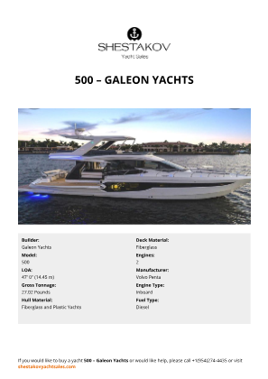 Galeon Yachts - 500