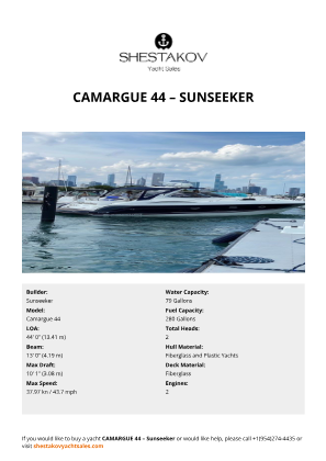 Sunseeker - Camargue 44