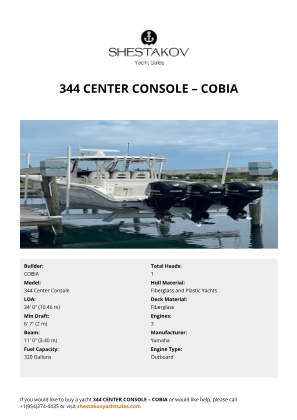 COBIA - 344 Center Console