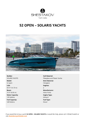 SOLARIS YACHTS - 52 open