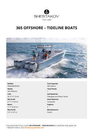 TIDELINE BOATS - 365 Offshore