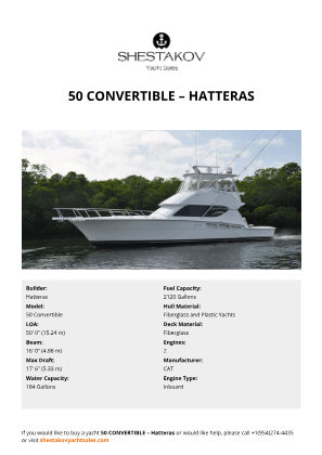 Hatteras - 50 Convertible