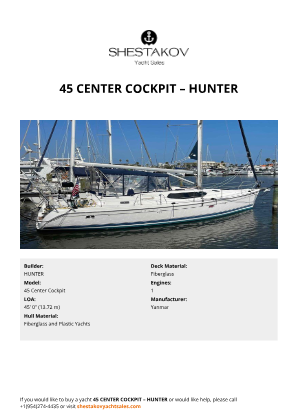 HUNTER - 45 Center Cockpit