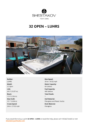 LUHRS - 32 Open