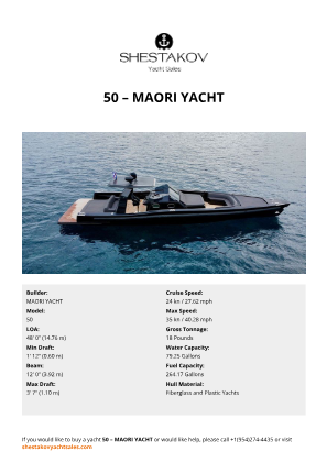 MAORI YACHT - 50