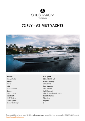 Azimut Yachts - 72 Fly