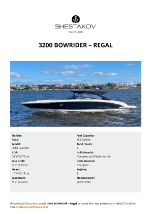 Regal - 3200 Bowrider
