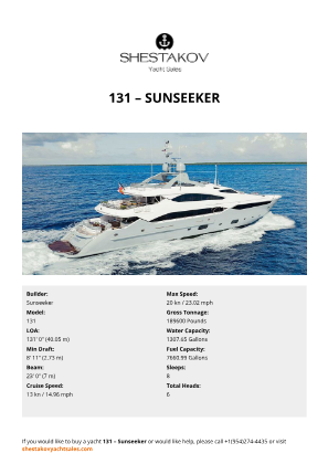 Sunseeker - 131