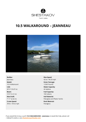 Jeanneau - 10.5 Walkaround