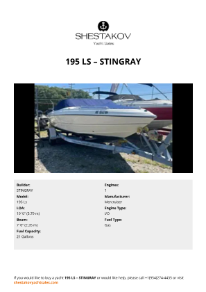 STINGRAY - 195 Ls