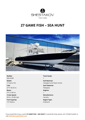 SEA HUNT - 27 Game Fish