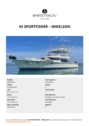 MIKELSON - 43 Sportfisher