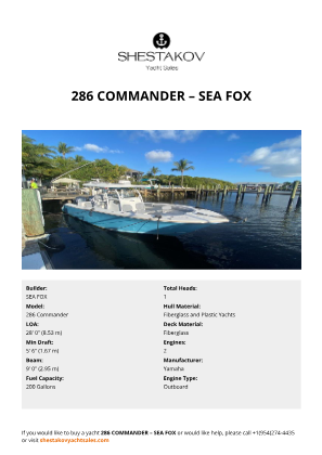 SEA FOX - 286 Commander