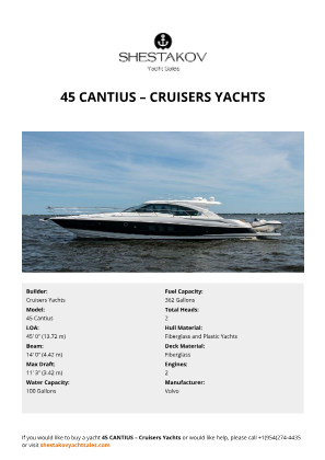 Cruisers Yachts - 45 Cantius