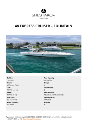 FOUNTAIN - 48 Express Cruiser