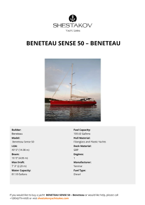 Beneteau -  Beneteau Sense 50