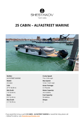 ALFASTREET MARINE - 25 Cabin